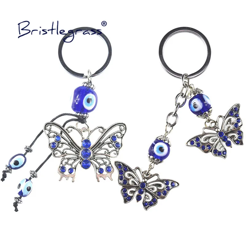 BRISTLEGRASS Turkish Blue Evil Eye Rhinestone Butterfly Key Chains Ring Holder Keychain Amulet Lucky Charm Pendant Blessing Gift
BRISTLEGRASS Turkish Blue Evil Eye Rhinestone Butterfly Key Chains Ring Holder Keychain Amulet Lucky Charm Pendant Blessing Gift