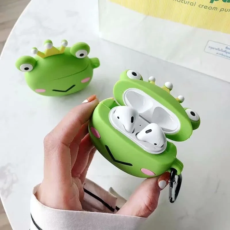 For AirPods 2 Case Cute 3D Cartoon Frog Earphone Case For Apple Airpods Case Soft Silicone Protect Cover Funda
For AirPods 2 Case Cute 3D Cartoon Frog Earphone Case For Apple Airpods Case Soft Silicone Protect Cover Funda