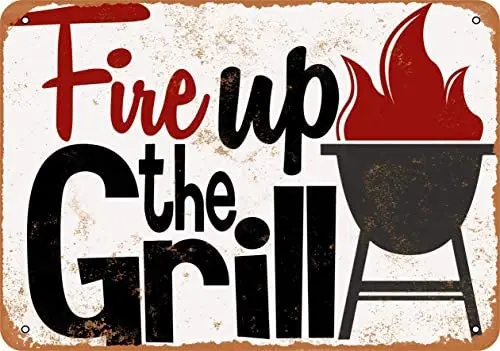 LZATPD SLALL Fire Up The Grill Retro Street Sign Household Metal Bar Cafe Car Motorcycle Garage Decoration Supplies12 X 8 Inch
LZATPD SLALL Fire Up The Grill Retro Street Sign Household Metal Bar Cafe Car Motorcycle Garage Decoration Supplies12 X 8 Inch