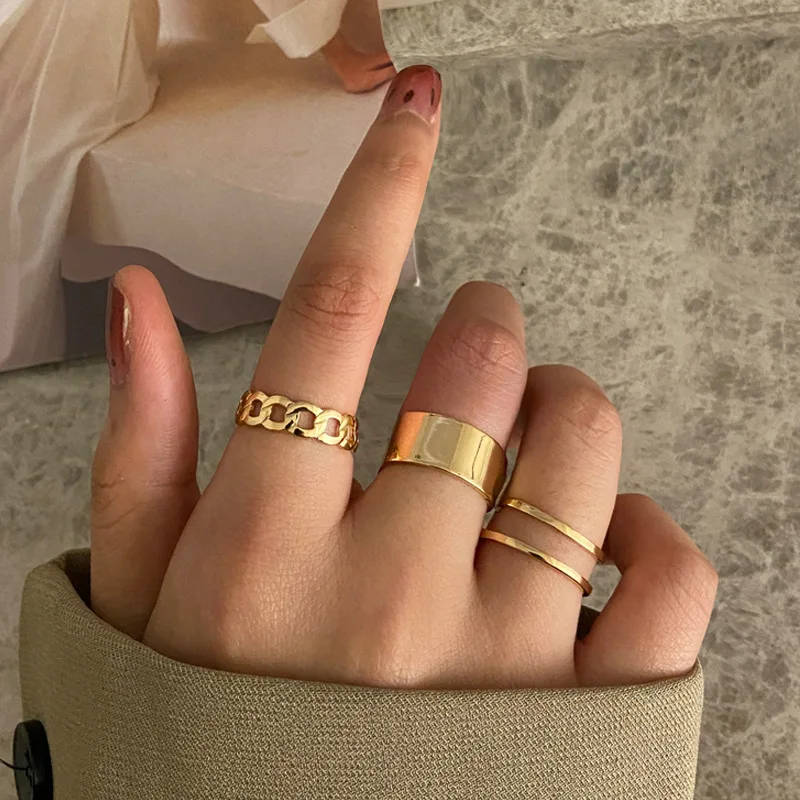 2021 New Fashion Gold Color Round Circle Geometric Finger Rings Set for Women Minimalist Metal Chain Open Ring Female Jewelry
2021 New Fashion Gold Color Round Circle Geometric Finger Rings Set for Women Minimalist Metal Chain Open Ring Female Jewelry
