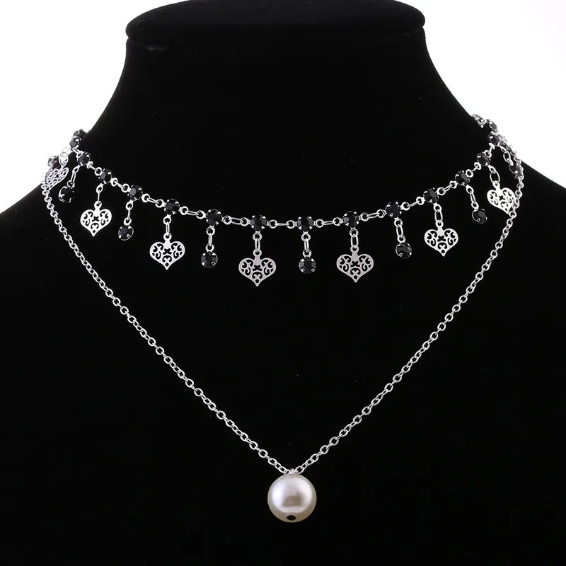 Fashion New Multilayer Hollow Heart Necklace Pendant Exquisite Pearl Clavicle Chain Choker Necklaces for Women Neck Jewelry
Fashion New Multilayer Hollow Heart Necklace Pendant Exquisite Pearl Clavicle Chain Choker Necklaces for Women Neck Jewelry