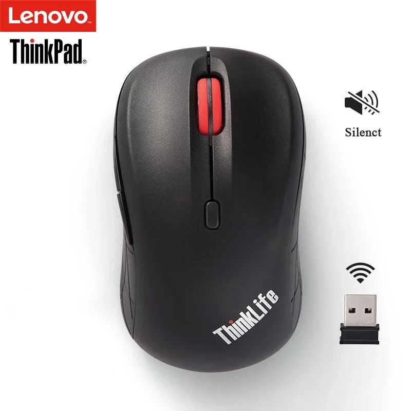 Lenovo беззвучная мышь Thinklife WLM200 беспроводной мини компьютерная USB соединение 2 4 ГГц
