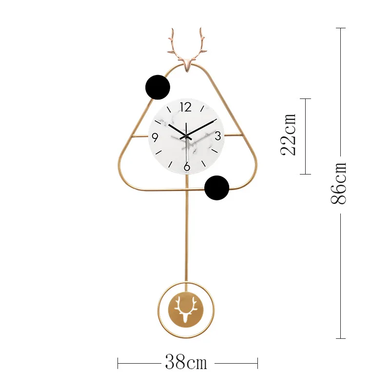 Nordic Mute Wall Clock Personality Creative Deer Head Living Room Wall Watch Atmosphere Home Dining Room Wall Decoration Clock 
Nordic Mute Wall Clock Personality Creative Deer Head Living Room Wall Watch Atmosphere Home Dining Room Wall Decoration Clock