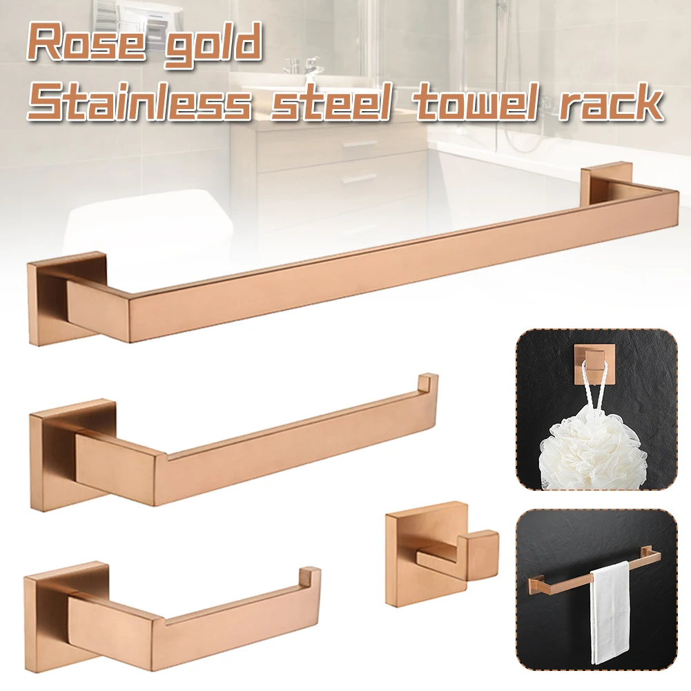 Polished Rose Gold Toilet Paper Holder Towel Hooks Bathroom Accessories Stainless Steel Bedroom Wall Mount Bath Hardware Sets
Polished Rose Gold Toilet Paper Holder Towel Hooks Bathroom Accessories Stainless Steel Bedroom Wall Mount Bath Hardware Sets