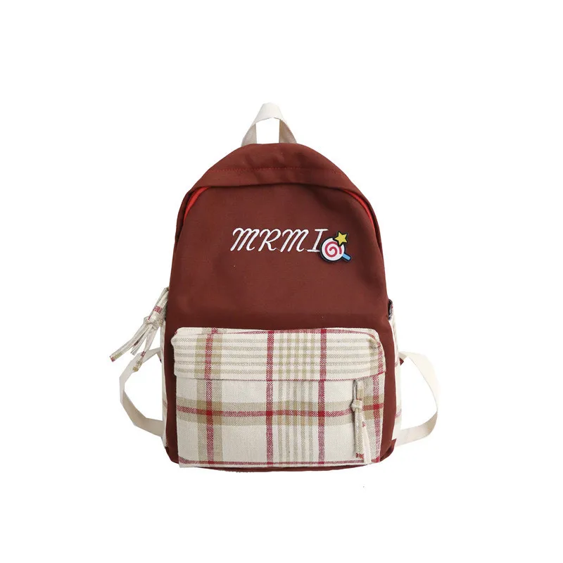 2020 Female Canvas Travel Bags Girls For Teenagers Backpack Mochilas Lattice Backpack Fashion Women Preppy School Bags 
2020 Female Canvas Travel Bags Girls For Teenagers Backpack Mochilas Lattice Backpack Fashion Women Preppy School Bags