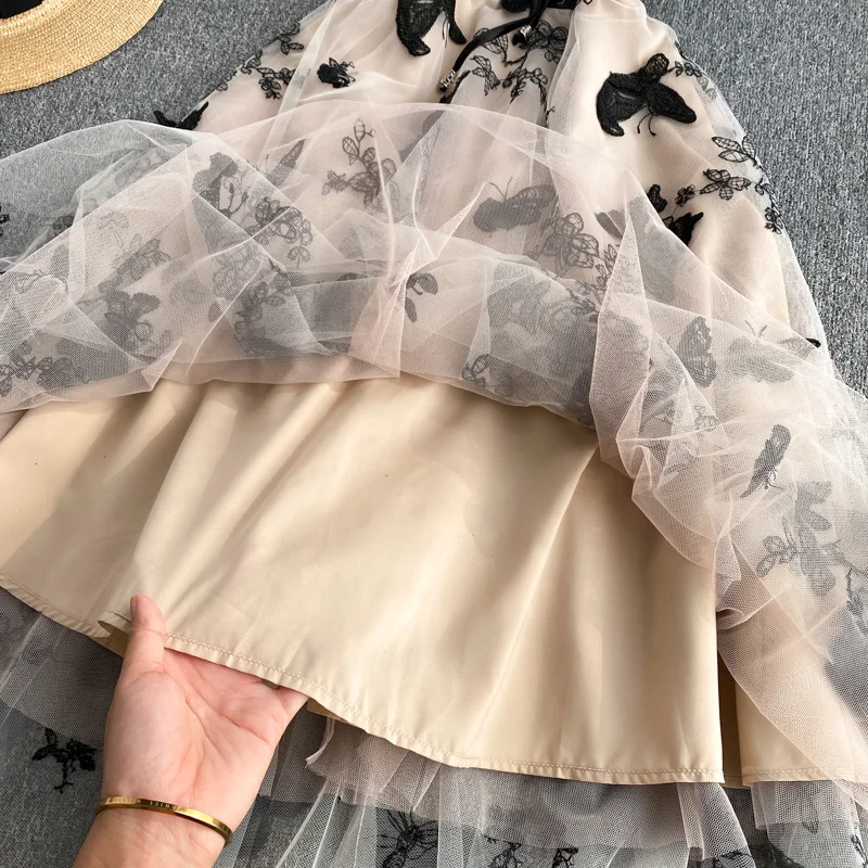Summer Dress For Women 2021 New Mesh Patchwork 2 Piece Dress Sets High Quality Butterfly Embroidery Slim Lace Dress Robes Mujer
Summer Dress For Women 2021 New Mesh Patchwork 2 Piece Dress Sets High Quality Butterfly Embroidery Slim Lace Dress Robes Mujer
