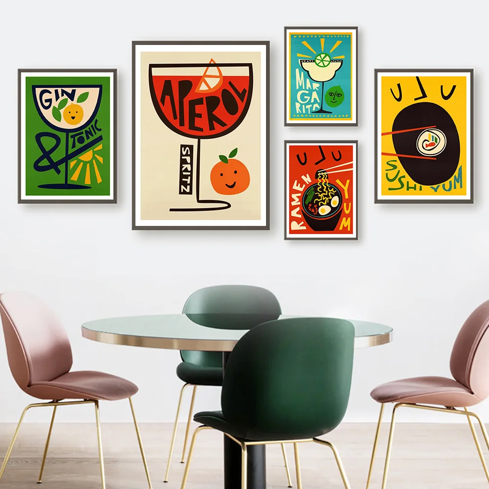 Aperol Colorful Food and Drink Poster Kitchen Ramen Sushi Canvas Print Gift Idea Painting Pictures for Living Room Home Decor
Aperol Colorful Food and Drink Poster Kitchen Ramen Sushi Canvas Print Gift Idea Painting Pictures for Living Room Home Decor
