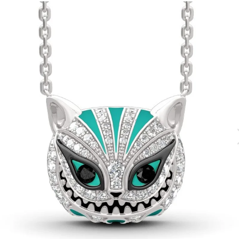 New Fashion Mint Green Cat Head Necklace Full of Zircon Pendant Women's Cute Luxury Exquisite Jewelry Valentine's Day Gift
New Fashion Mint Green Cat Head Necklace Full of Zircon Pendant Women's Cute Luxury Exquisite Jewelry Valentine's Day Gift