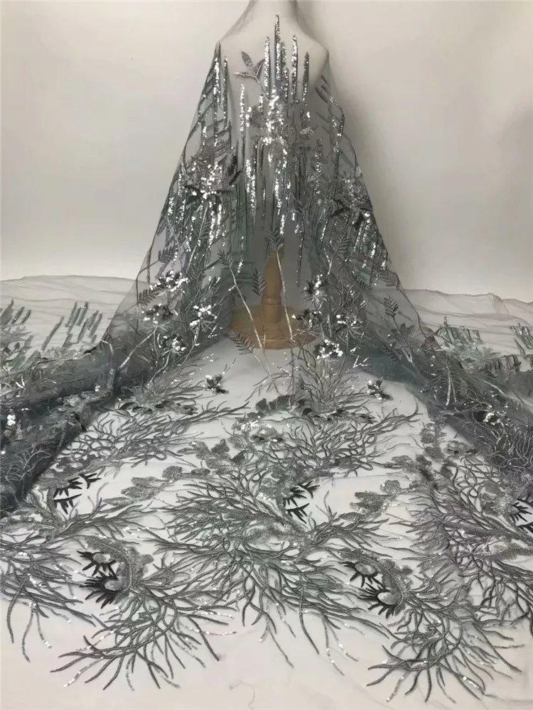 High Quality GREY African Lace Fabric for Sewing Clothes Sequins Nigerian Laces Fabric 5 Yards Net Wide Lace FD288
High Quality GREY African Lace Fabric for Sewing Clothes Sequins Nigerian Laces Fabric 5 Yards Net Wide Lace FD288