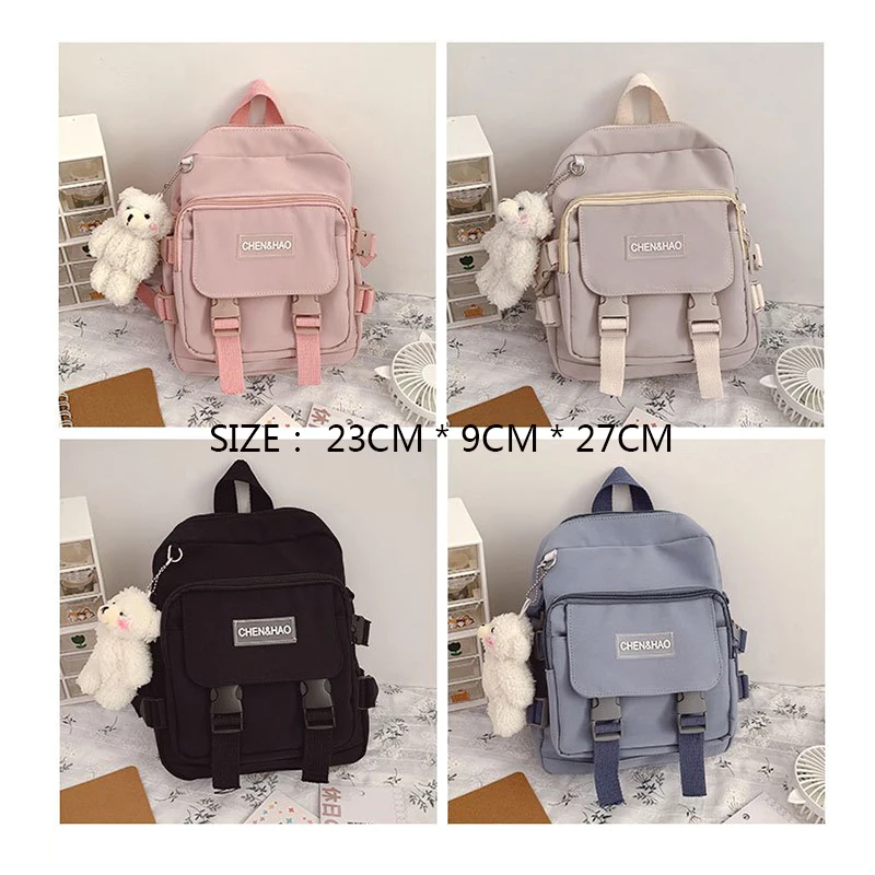Women backpack Nylon Student Cute School Bag with bear pendant Multifunction Female Fashion Backpack Female Travel bags
Women backpack Nylon Student Cute School Bag with bear pendant Multifunction Female Fashion Backpack Female Travel bags