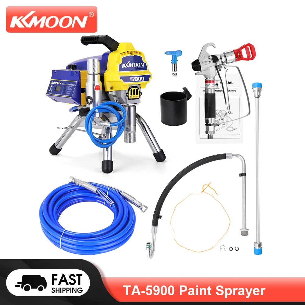 KKMOON TA-5900 Paint Spray Gun Professional High-pressure Airless Spraying Machine Electric Internal-feed Painting Sprayer Tool
KKMOON TA-5900 Paint Spray Gun Professional High-pressure Airless Spraying Machine Electric Internal-feed Painting Sprayer Tool