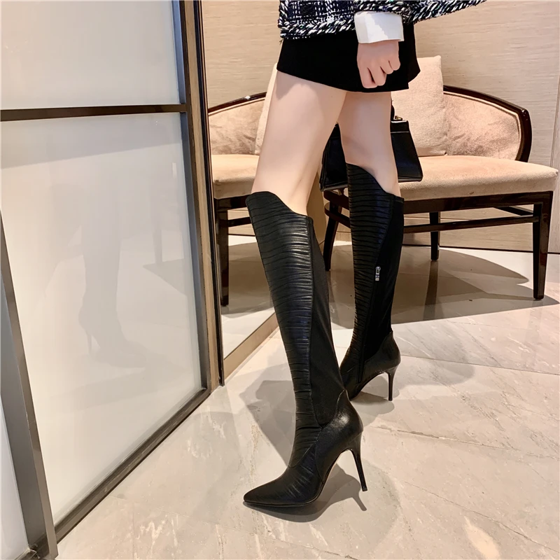 Thigh High Women's Boots New Fashion Leather Female Shoes Autumn Winter Handmade Ladies Long Boots Pole Dance Stripper Heels
Thigh High Women's Boots New Fashion Leather Female Shoes Autumn Winter Handmade Ladies Long Boots Pole Dance Stripper Heels