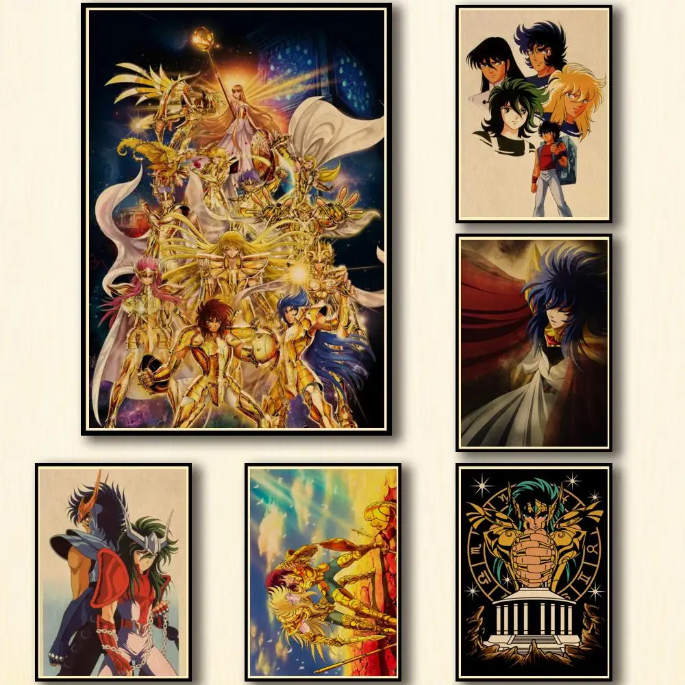 39 Designs Anime Saint Seiya Kraftpaper Poster Art Painting Funny Fancy Wall Sticker for Coffee House Bar 1
39 Designs Anime Saint Seiya Kraftpaper Poster Art Painting Funny Fancy Wall Sticker for Coffee House Bar 1