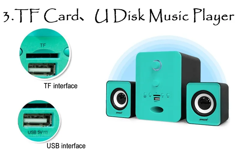 Объемный звук Bluetooth беззвучный сабвуфер стерео бас ПК USB динамик компьютерные