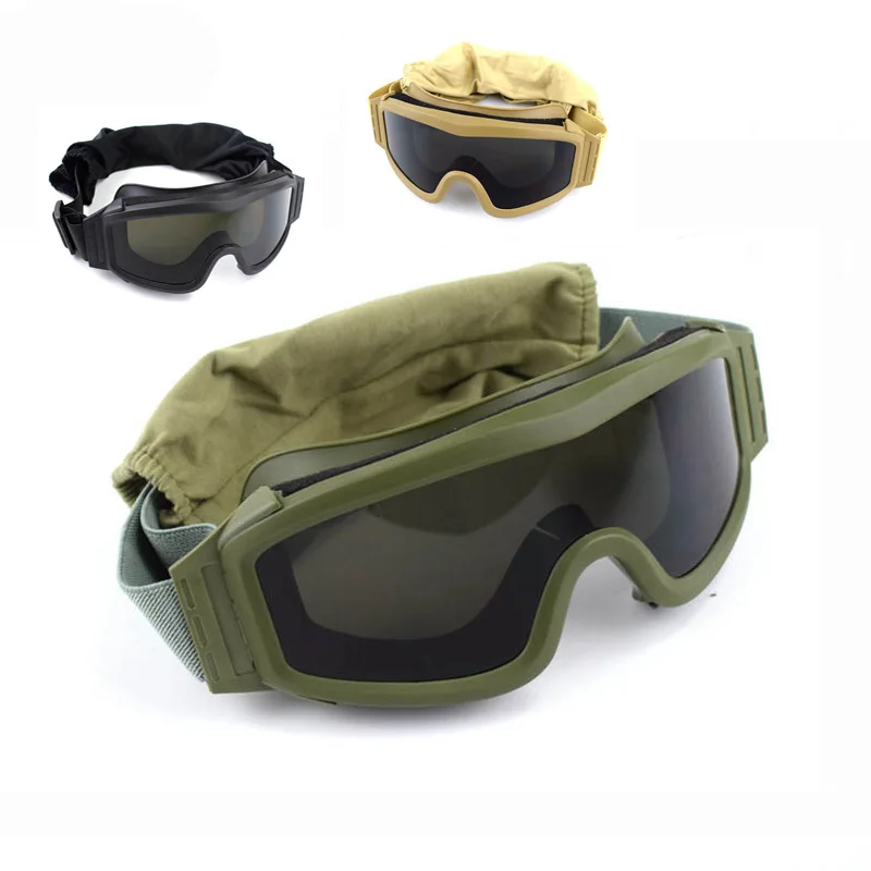 High Quality Tactical Goggles Military Shooting Sunglasses 3 Lens Army Airsoft Paintball Motorcycle Windproof Wargame Glasses
High Quality Tactical Goggles Military Shooting Sunglasses 3 Lens Army Airsoft Paintball Motorcycle Windproof Wargame Glasses