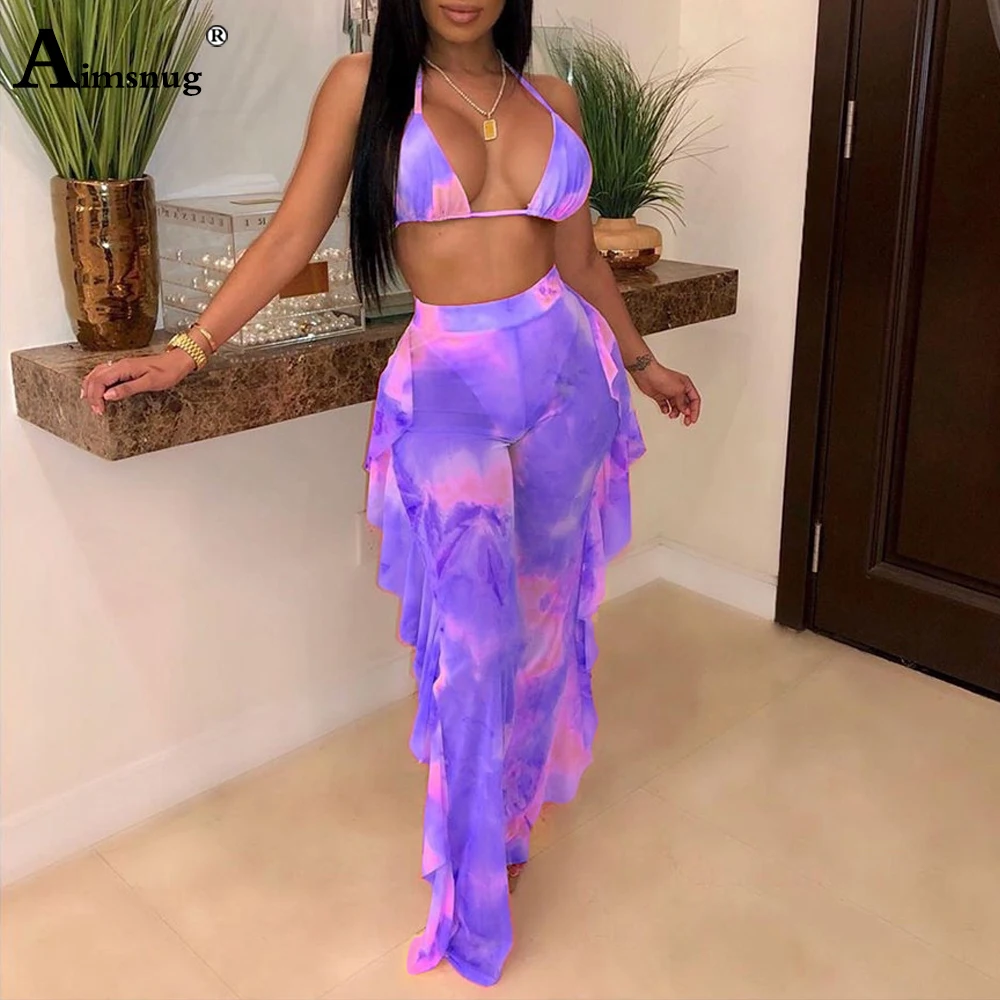 Aimsnug 2021 Butterflies Print Women Sets Bikini Bra Top And Long Pants Set Tie Dry Ruffles Trouser Femme Sexy Two Piece Outfits
Aimsnug 2021 Butterflies Print Women Sets Bikini Bra Top And Long Pants Set Tie Dry Ruffles Trouser Femme Sexy Two Piece Outfits