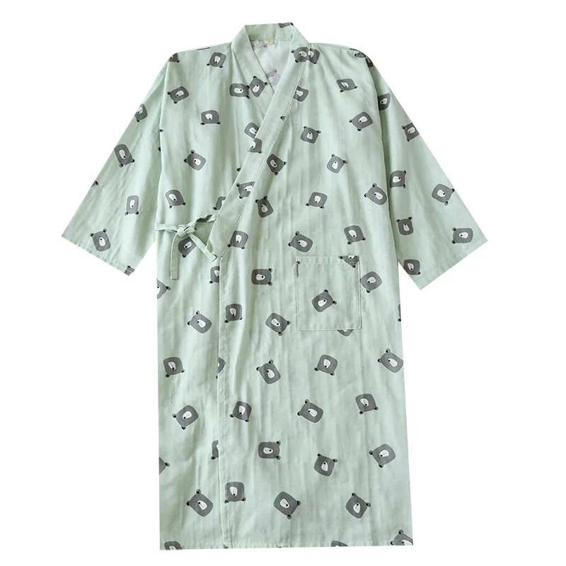 Japanese Couple Nightgown for Men and Women Spring and Autumn Pure Cotton Gauze Breathable Medium Length Pajamas Cotton Bathrobe
Japanese Couple Nightgown for Men and Women Spring and Autumn Pure Cotton Gauze Breathable Medium Length Pajamas Cotton Bathrobe