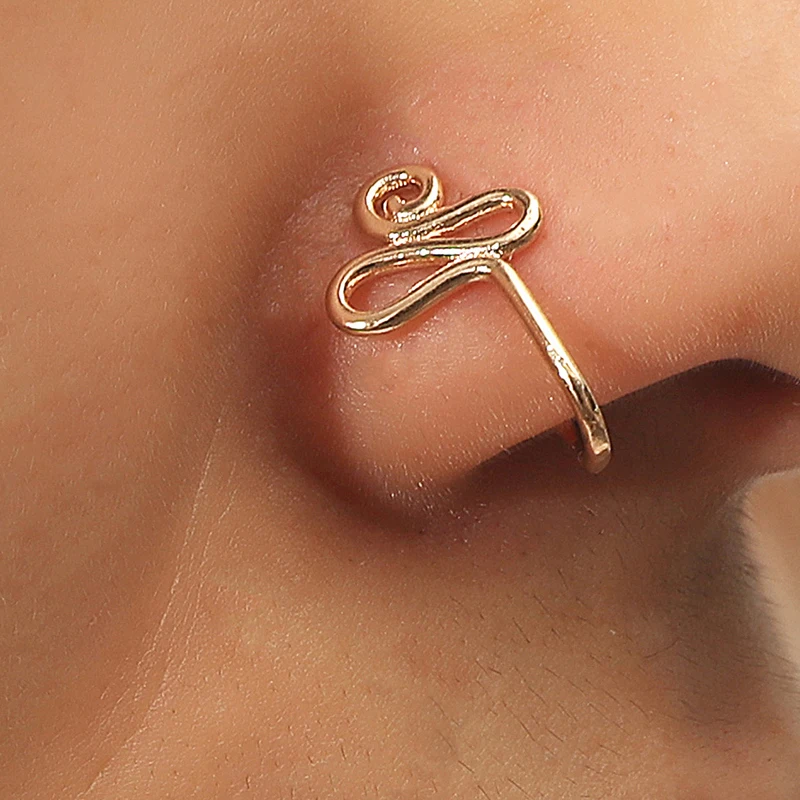1pc Punk Non Puncture Nose Ring for Women U-Shaped Wire Spiral Fake Piercing Nose Clip Cuff Nostril Earring Body Jewelry Gifts
1pc Punk Non Puncture Nose Ring for Women U-Shaped Wire Spiral Fake Piercing Nose Clip Cuff Nostril Earring Body Jewelry Gifts
