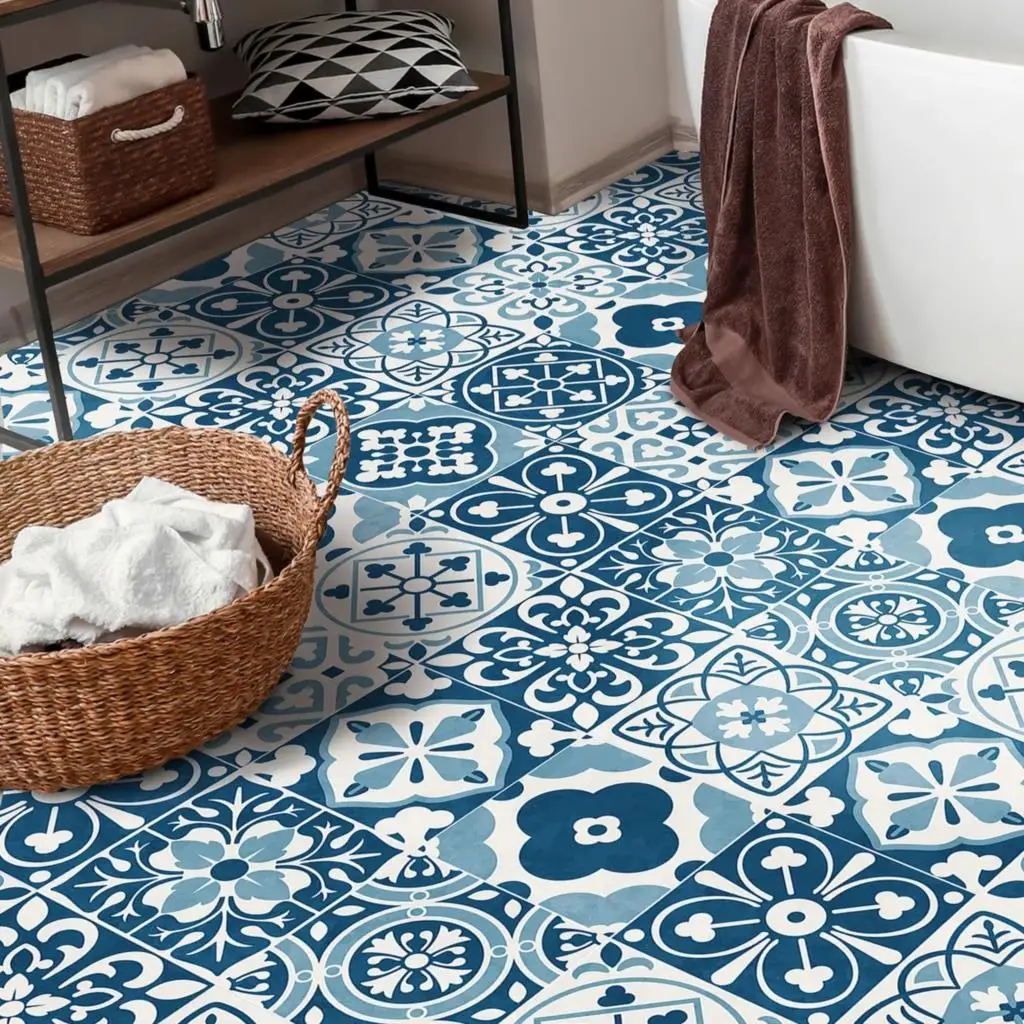 Colourful Moroccan Vinyl Floor Tile Sticker Panel, Peel and Stick Decal, Vinyl Floor Tile Sticker, Floor decals, Carreaux de Cim
Colourful Moroccan Vinyl Floor Tile Sticker Panel, Peel and Stick Decal, Vinyl Floor Tile Sticker, Floor decals, Carreaux de Cim