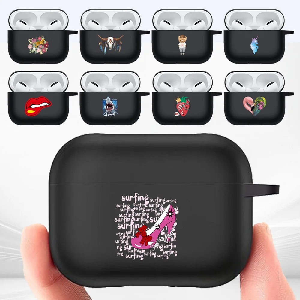 For Apple AirPods Pro Earphone Case Cartoon Silicone Protective Case Matte Black High-quality Scratch-resistant Earphone Sleeve
For Apple AirPods Pro Earphone Case Cartoon Silicone Protective Case Matte Black High-quality Scratch-resistant Earphone Sleeve