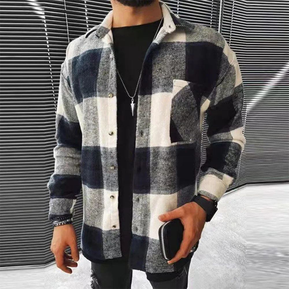 2021 Spring Fashion Long Sleeve Plaid Printed Shirts For Men Casual Turn-down Collar Button Shirt Male Harajuku Tops Streetwear
2021 Spring Fashion Long Sleeve Plaid Printed Shirts For Men Casual Turn-down Collar Button Shirt Male Harajuku Tops Streetwear