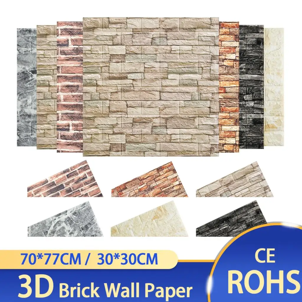 3D Wallpapers Brick Pattern for TV background Living Room Bedroom Wall Decor DIY Self-adhesive Waterproof PE Foam Wall Sticker
3D Wallpapers Brick Pattern for TV background Living Room Bedroom Wall Decor DIY Self-adhesive Waterproof PE Foam Wall Sticker