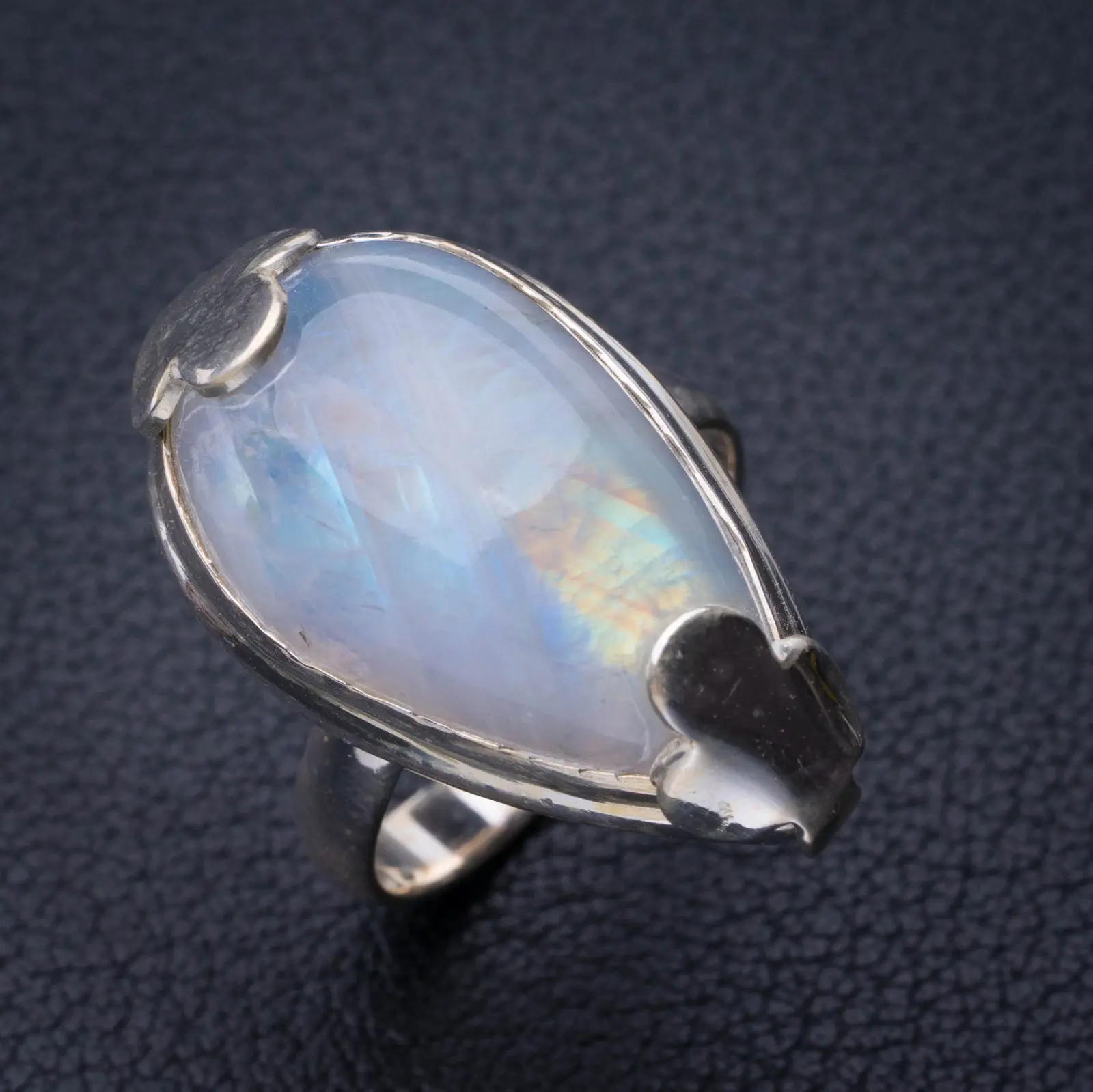 StarGems Natural Rainbow Moonstone Handmade 925 Sterling Silver Ring 9 E2986
StarGems Natural Rainbow Moonstone Handmade 925 Sterling Silver Ring 9 E2986