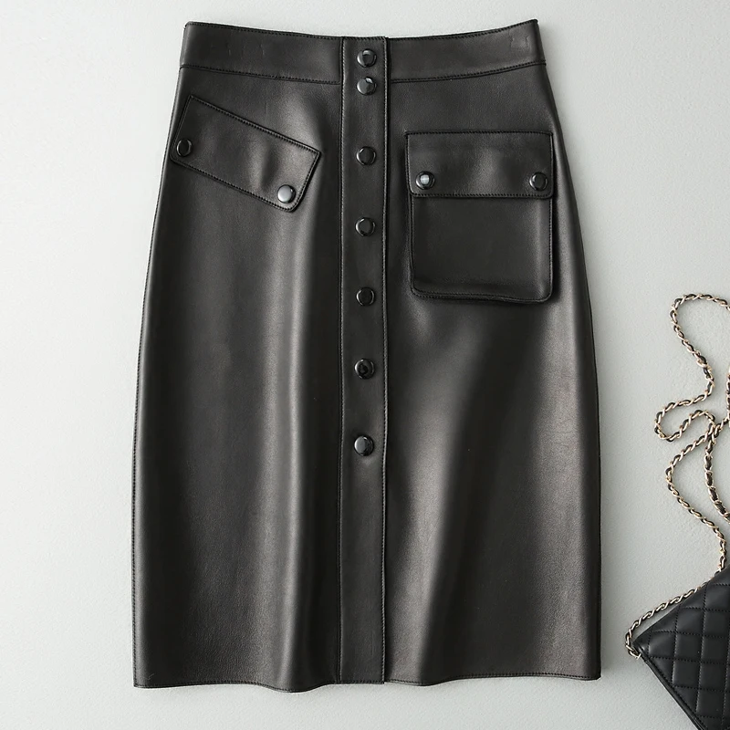 New fashion leather skirt, sheepskin skirt, medium length skirt, hip skirt, small A-line skirt
New fashion leather skirt, sheepskin skirt, medium length skirt, hip skirt, small A-line skirt