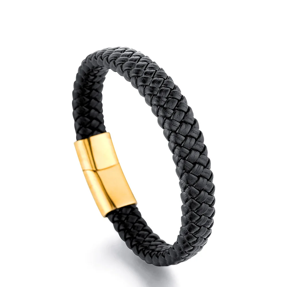 Punk Handmade Braided Leather Bracelet Black Stainless Steel Magnetic Clasps Men Wrist Band Gifts Fashion Jewelry
Punk Handmade Braided Leather Bracelet Black Stainless Steel Magnetic Clasps Men Wrist Band Gifts Fashion Jewelry