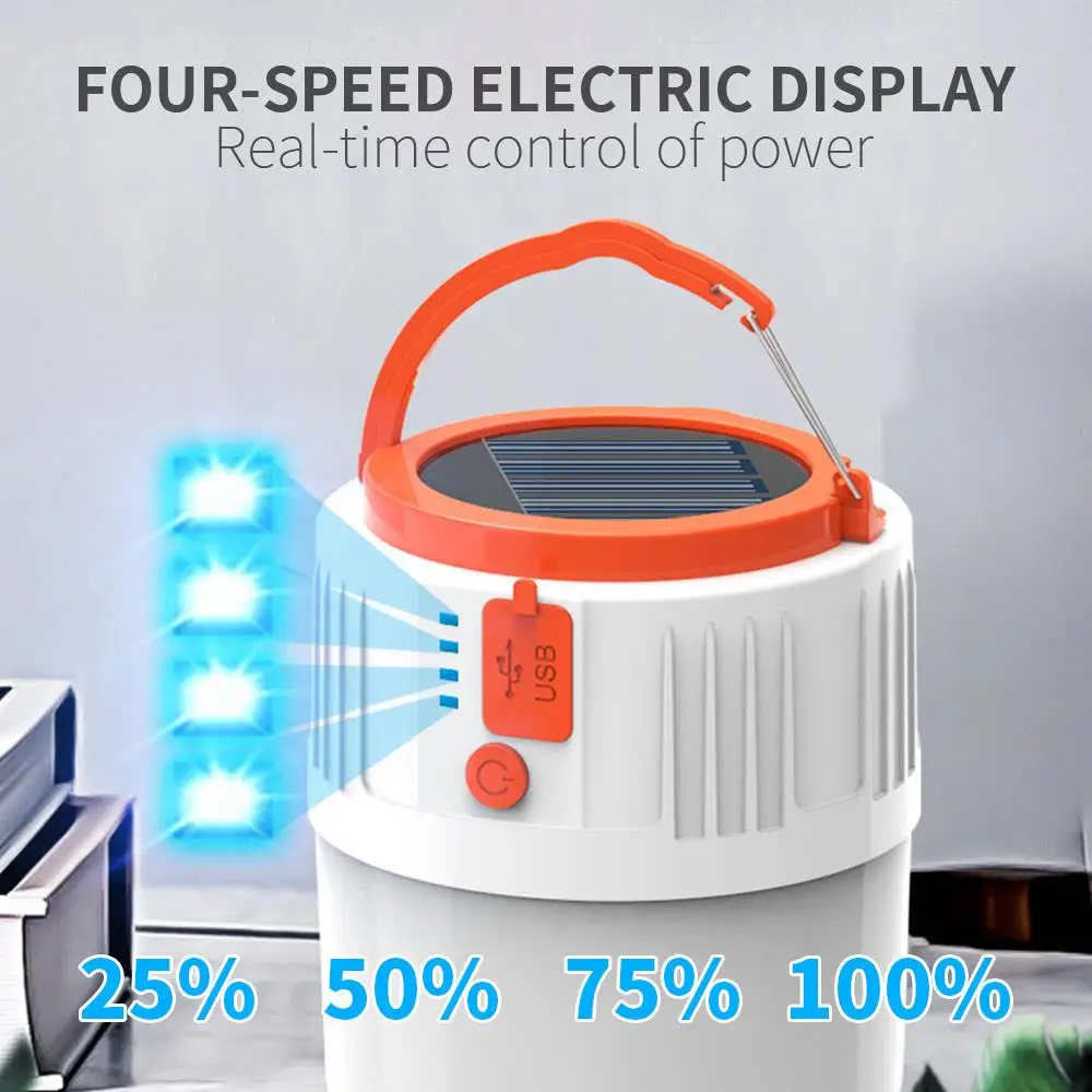 Newest Camping Light Solar Outdoor USB Charging 4 Mode tent Lamp Portable Lantern Night Emergency bulb Flashlight For BBQ
Newest Camping Light Solar Outdoor USB Charging 4 Mode tent Lamp Portable Lantern Night Emergency bulb Flashlight For BBQ