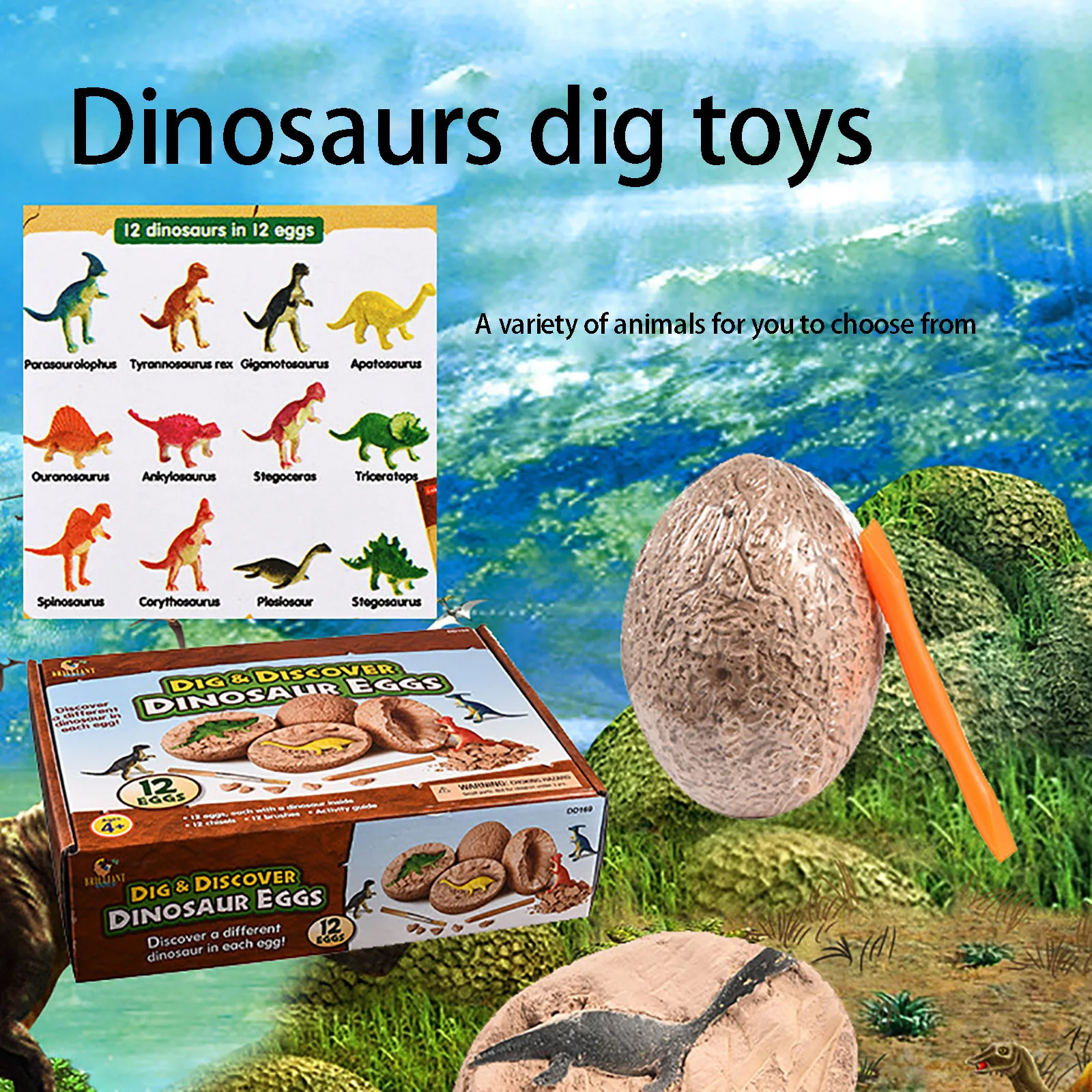 12PCS Educational Dinosaur Occident Simulation DIY DinosaurFossil Excavation Archeological Educational Toys for Children
12PCS Educational Dinosaur Occident Simulation DIY DinosaurFossil Excavation Archeological Educational Toys for Children