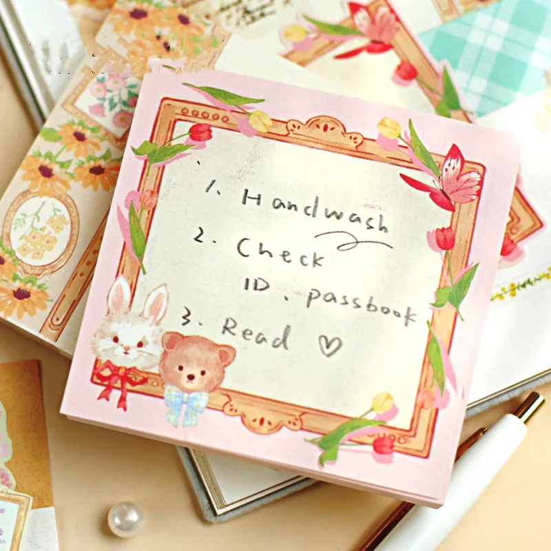 "Pink Garden" Removeable Papers Office School Memo Notes Pads Cute Tear off Stickers Pocket Small Notepads
"Pink Garden" Removeable Papers Office School Memo Notes Pads Cute Tear off Stickers Pocket Small Notepads