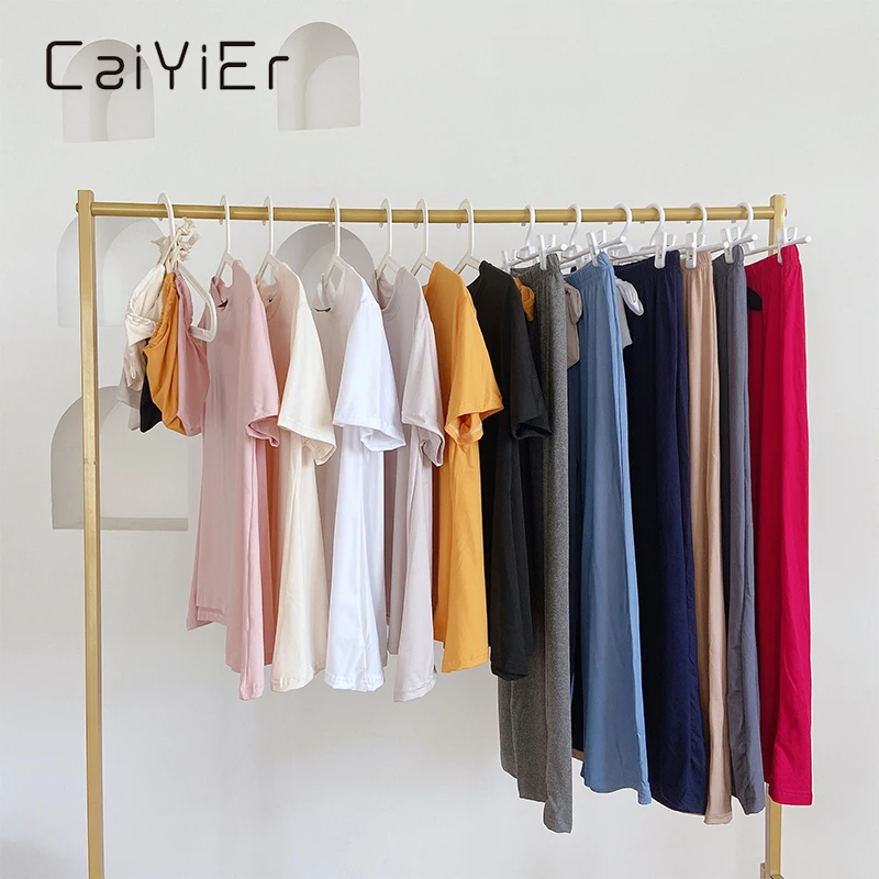 CAIYIER Summer Sweet Girl Short-sleeved Pajamas Set Korea Style Lady In Pure Color Sleepwear Polyester Pijamas O-Neck Nightwear
CAIYIER Summer Sweet Girl Short-sleeved Pajamas Set Korea Style Lady In Pure Color Sleepwear Polyester Pijamas O-Neck Nightwear