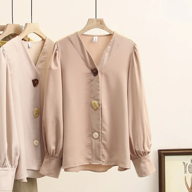 Spring 2021 Women Shirt Plus Size Fashion Casual Clothes Female Tops VINTAGE LANTERN SLEEVES V Neck Chaqueta De Mujeres
Spring 2021 Women Shirt Plus Size Fashion Casual Clothes Female Tops VINTAGE LANTERN SLEEVES V Neck Chaqueta De Mujeres