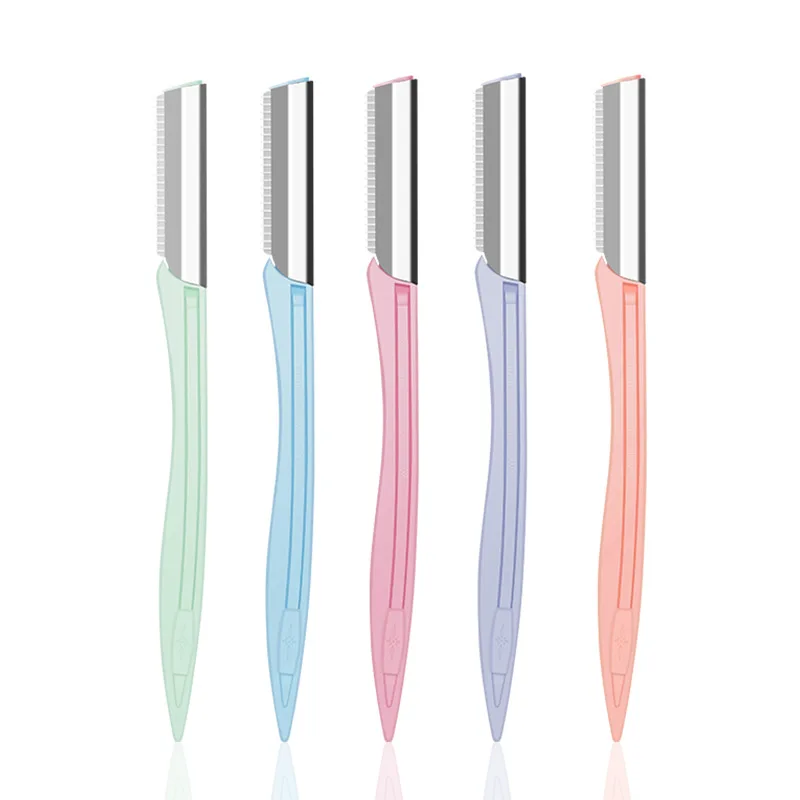 Eyebrow Knife Stainless Steel Blade Eyebrow Knife with Safety Net Lady Straight Handle Eyebrow Scraper
Eyebrow Knife Stainless Steel Blade Eyebrow Knife with Safety Net Lady Straight Handle Eyebrow Scraper