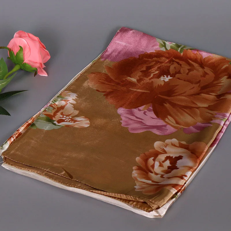 Floral Print Retro Head Neck Silk Satin Scarf Fashion Women Peony Printing Long Soft Wrap Scarf Ladies Shawl Satin Scarves
Floral Print Retro Head Neck Silk Satin Scarf Fashion Women Peony Printing Long Soft Wrap Scarf Ladies Shawl Satin Scarves