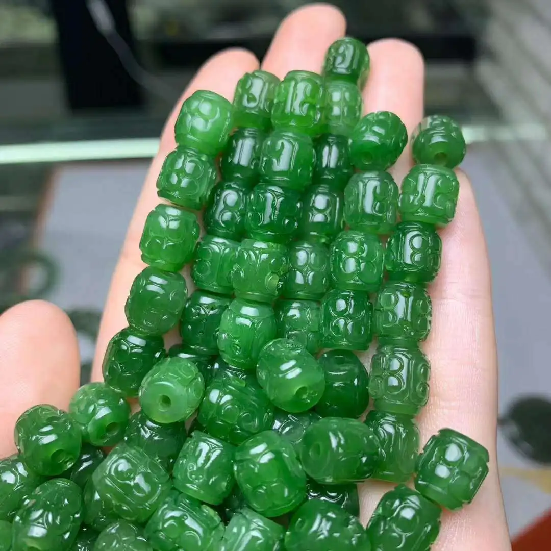 10PCS Natural Hetian Jasper Carved Back Cloud Bucket Beads Handmade Jade and Gem Bead Accessories for Jewelry Making
10PCS Natural Hetian Jasper Carved Back Cloud Bucket Beads Handmade Jade and Gem Bead Accessories for Jewelry Making