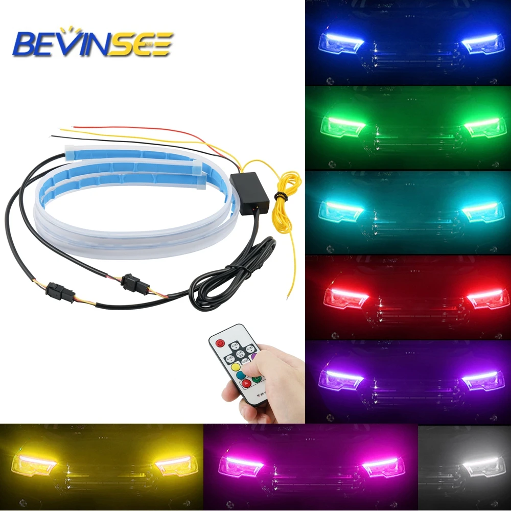 Bevinsee 2x 60cm LED DRL Car Daytime Running Light Ultra-slim Sequential Flexible 12V Waterproof Turn Signal Strip For Headlight 
Bevinsee 2x 60cm LED DRL Car Daytime Running Light Ultra-slim Sequential Flexible 12V Waterproof Turn Signal Strip For Headlight