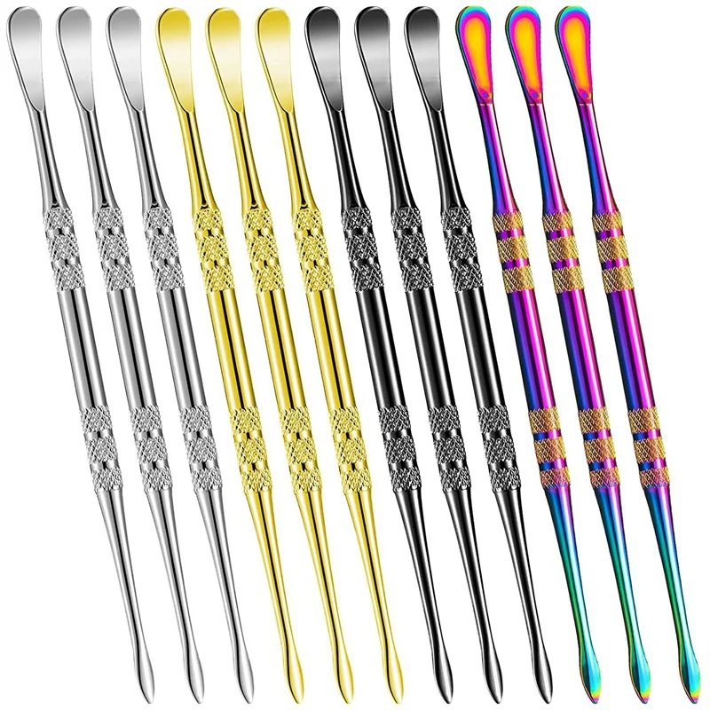 12 Packs Wax Carving Tool Stainless Steel Sculpting Tool Spoon Carving Tool 4.75 Inch (Silver+Rainbow+Gold+Black)
12 Packs Wax Carving Tool Stainless Steel Sculpting Tool Spoon Carving Tool 4.75 Inch (Silver+Rainbow+Gold+Black)