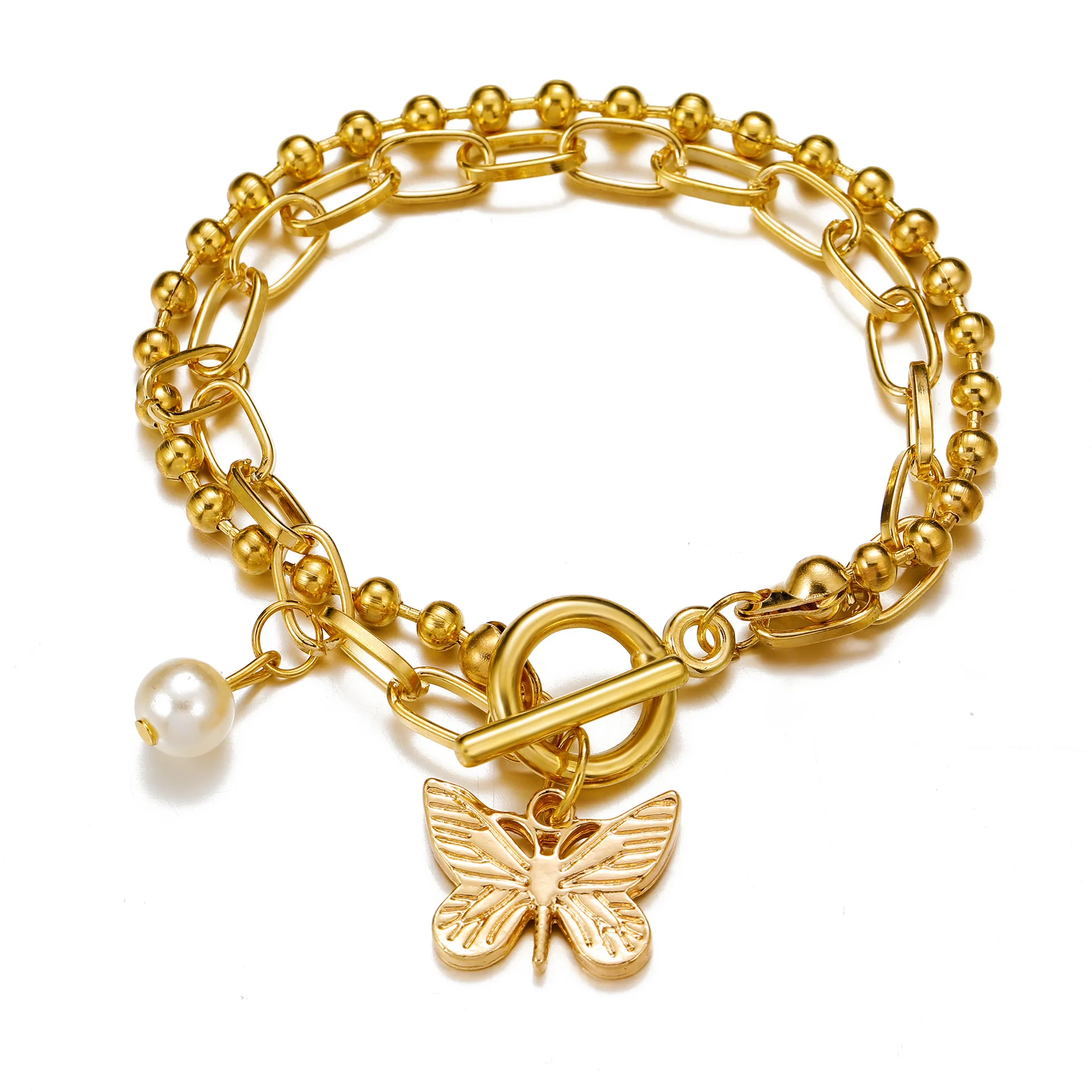 Metal Women Bracelet Vintage Unique Pearl Pendant Hand Chain Jewelry Engagement Wedding Party Jewelry Butterfly Rose Bracelet
Metal Women Bracelet Vintage Unique Pearl Pendant Hand Chain Jewelry Engagement Wedding Party Jewelry Butterfly Rose Bracelet