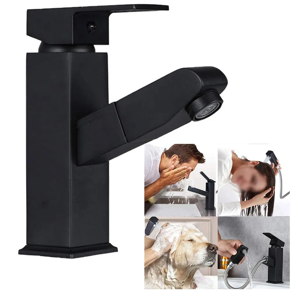 304 Stainless Steel Black Matte Pull Out Faucet Kitchen Mixer Tap Bathroom Sink Sprayer Single Lever Faucet Lavatory Sink Tap
304 Stainless Steel Black Matte Pull Out Faucet Kitchen Mixer Tap Bathroom Sink Sprayer Single Lever Faucet Lavatory Sink Tap