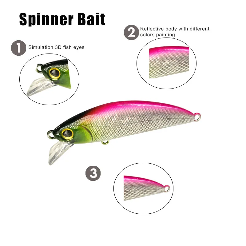 AHL04 Mini Hard plastic fishing lure Minnow 67mm 8.3g Small Hard Minnow Fishing Lures Wholesale Fishing Fish Bait
AHL04 Mini Hard plastic fishing lure Minnow 67mm 8.3g Small Hard Minnow Fishing Lures Wholesale Fishing Fish Bait