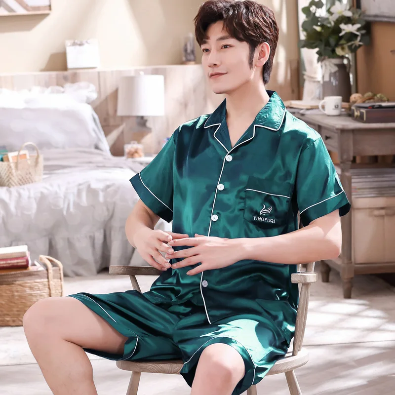 Men's Comfortable Pajamas Suit Solid Color Loose Single-Breasted Shirt And Shorts 10 Colors 2021 Hot Summer Casual Home Wear 3XL
Men's Comfortable Pajamas Suit Solid Color Loose Single-Breasted Shirt And Shorts 10 Colors 2021 Hot Summer Casual Home Wear 3XL