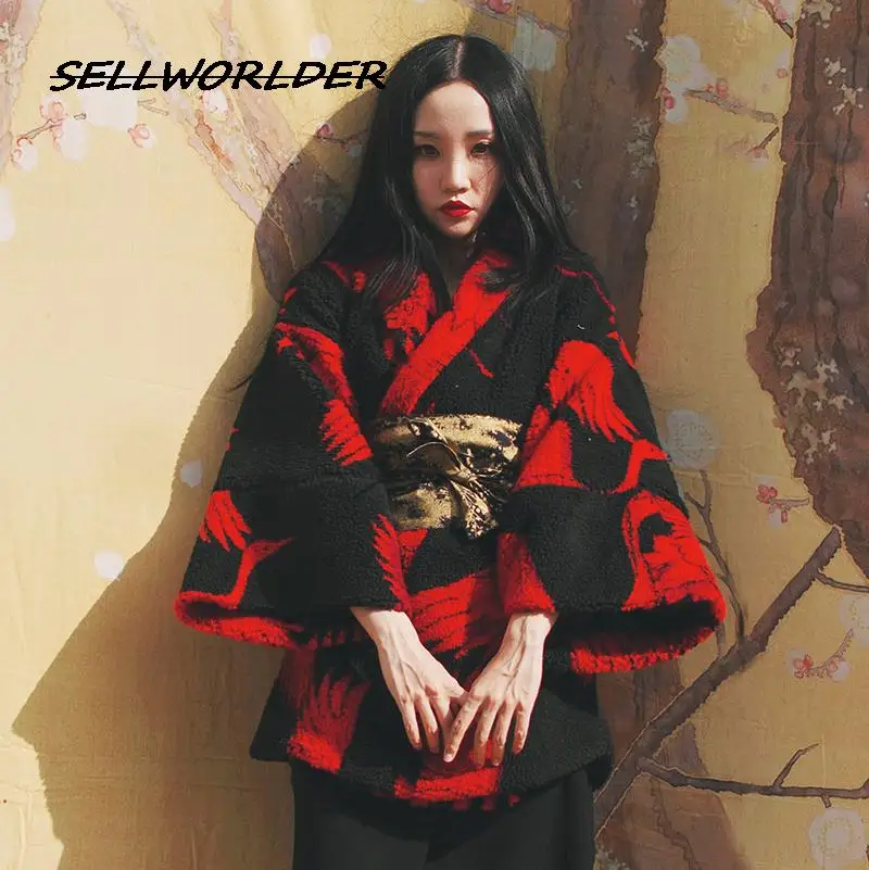 Women Lamb Wool Super Loose Jacket Japan Style Jackets 2021 Crane Fleece Cape Jacquard Thick Cotton Coats
Women Lamb Wool Super Loose Jacket Japan Style Jackets 2021 Crane Fleece Cape Jacquard Thick Cotton Coats