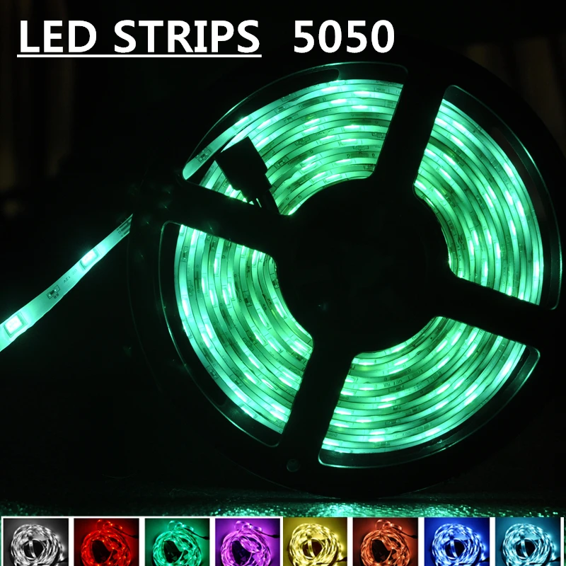 LED Strips IR Iuces Led RGB 5050 SMD Flexible Lamp Tape Ribbon Diode DC12V 5M LED Lights for room decoration
LED Strips IR Iuces Led RGB 5050 SMD Flexible Lamp Tape Ribbon Diode DC12V 5M LED Lights for room decoration