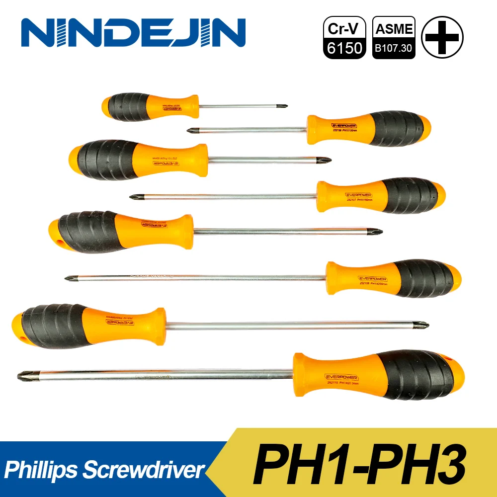 1 шт. электрическая Магнитная отвертка NINDEJIN PH0 PH1 PH2 PH3 CR-V | Инструменты