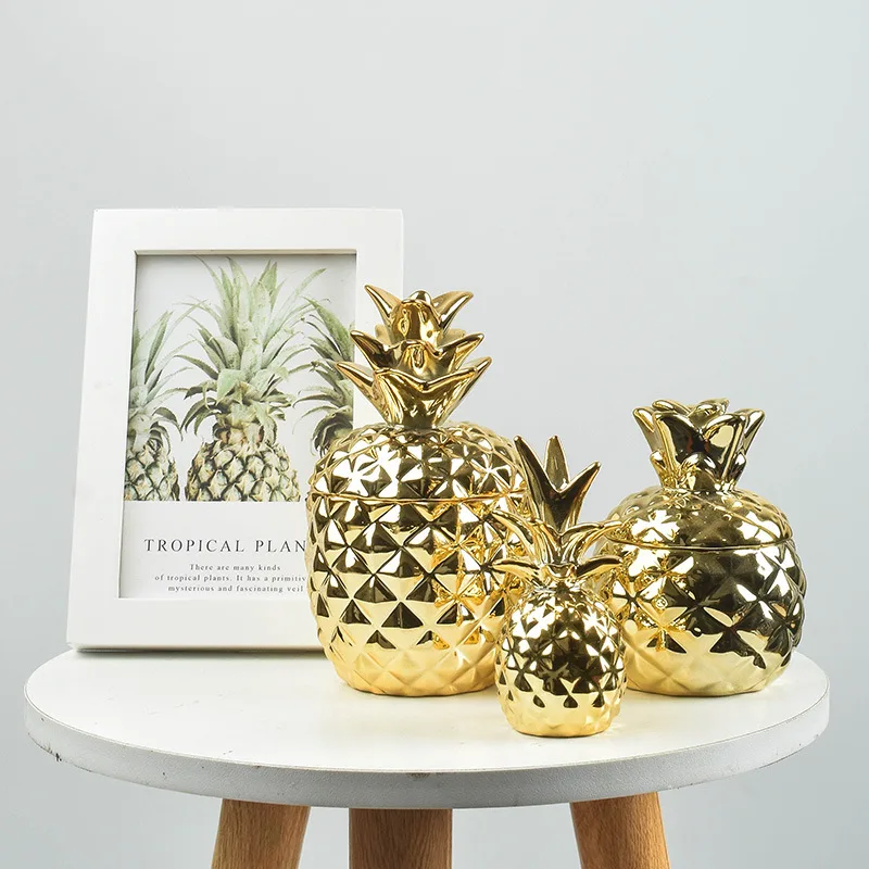 Golden Ceramic Pineapple Storage Tank Nordic Aromatherapy Candle Storage Container Desktop Candy Sugar Organizer Decor Crafts
Golden Ceramic Pineapple Storage Tank Nordic Aromatherapy Candle Storage Container Desktop Candy Sugar Organizer Decor Crafts