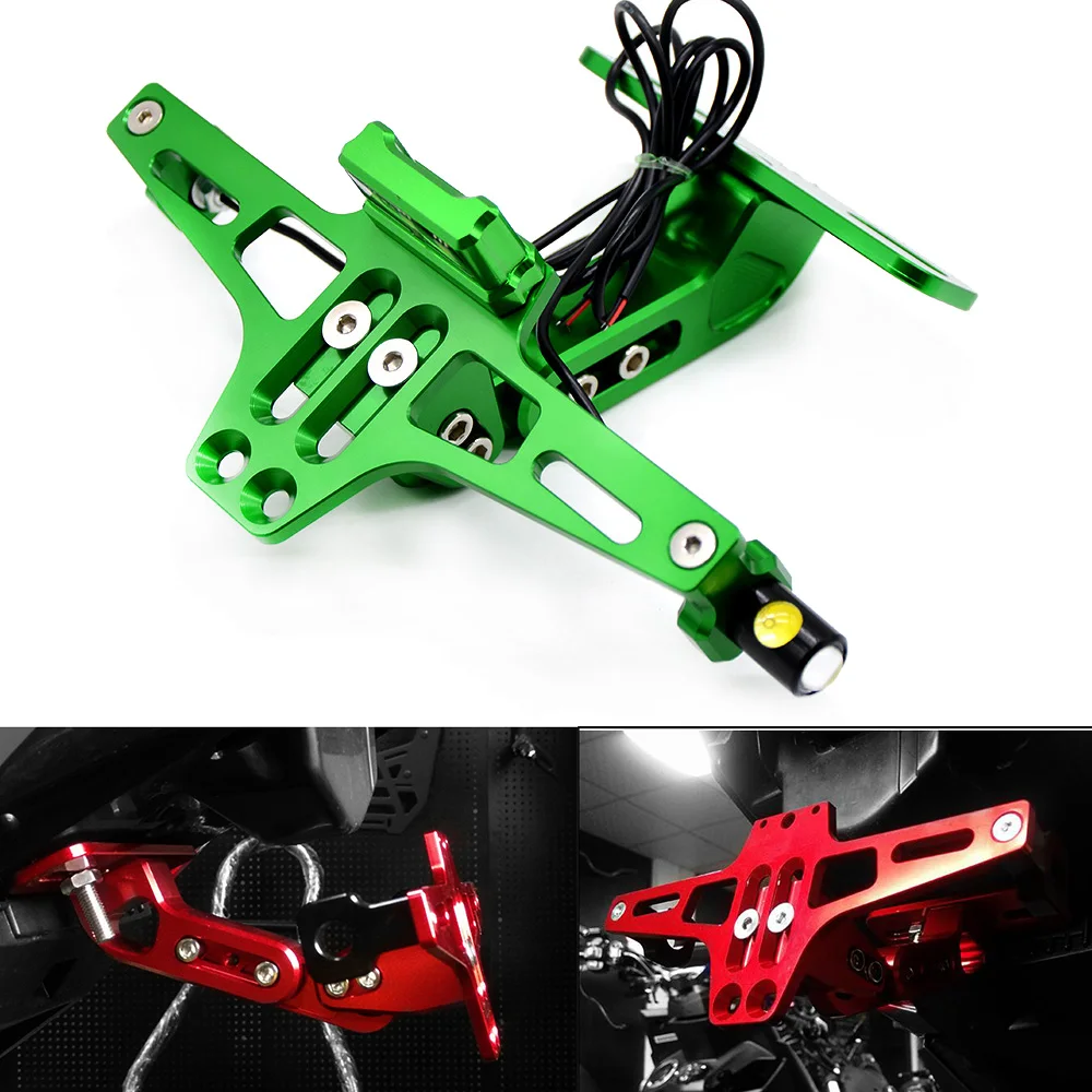 For KAWASAKI Z1000 Z1000SX NINJA1000 Toure Z1000R Z Motorcycle Accessories CNC Rear License Plate Mount Holder with LED Light
For KAWASAKI Z1000 Z1000SX NINJA1000 Toure Z1000R Z Motorcycle Accessories CNC Rear License Plate Mount Holder with LED Light
