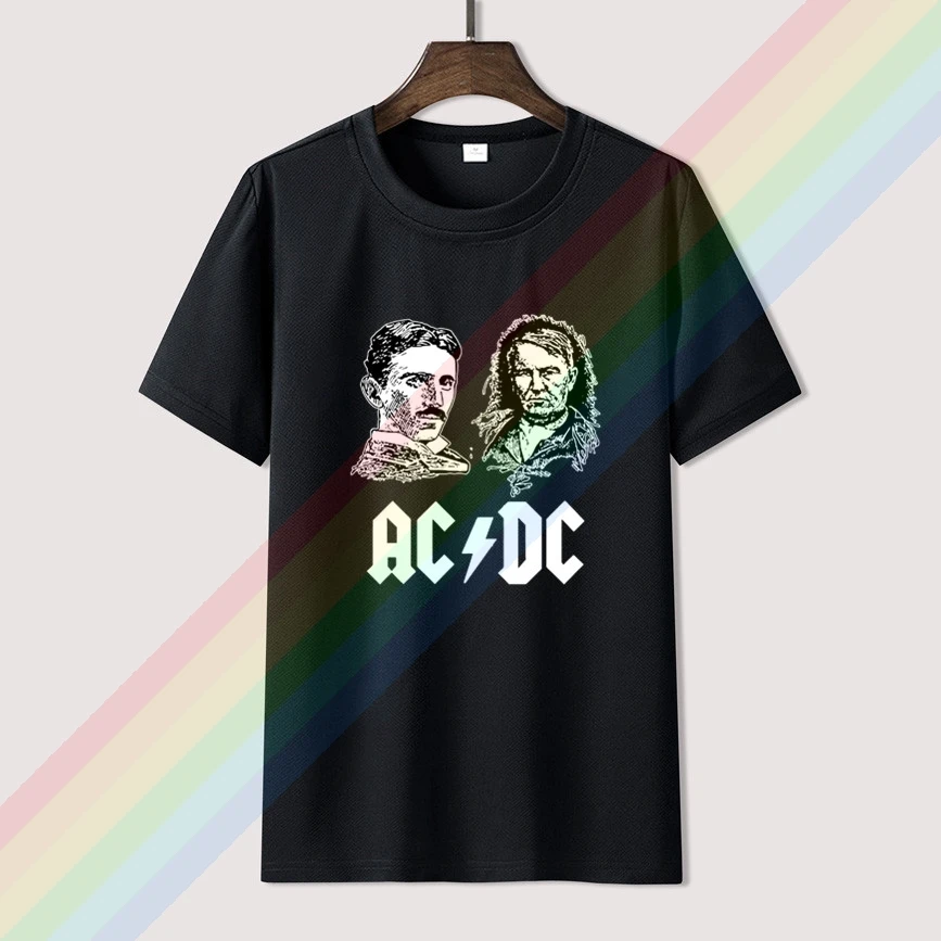 AC DC Tesla Edison Thomas Scientists Affair T-Shirt Men and Women Short Sleeve O-Neck Tee Shirts Tops Tee Unisex
AC DC Tesla Edison Thomas Scientists Affair T-Shirt Men and Women Short Sleeve O-Neck Tee Shirts Tops Tee Unisex