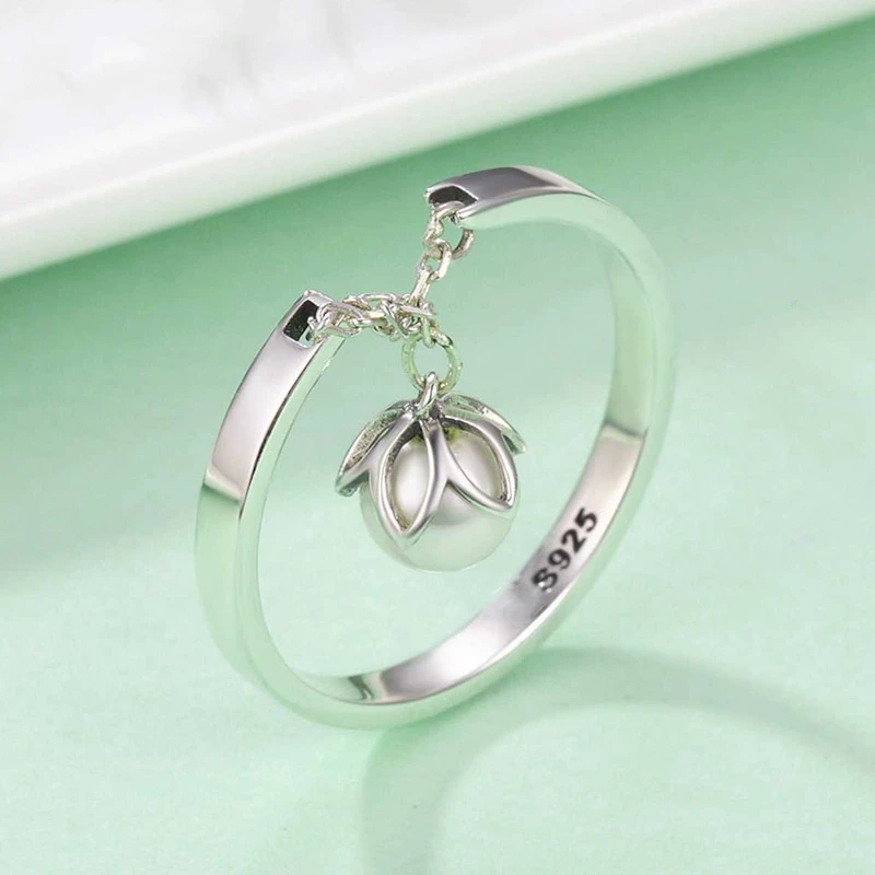 LYSFS Genuine 925 Sterling Silver Pearl Of Flowers Dangle Open Finger Rings for Women Luxury Sterling Silver Jewelry
LYSFS Genuine 925 Sterling Silver Pearl Of Flowers Dangle Open Finger Rings for Women Luxury Sterling Silver Jewelry